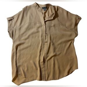 Primark Tan Blouse Relaxed Fit Minimalist Design